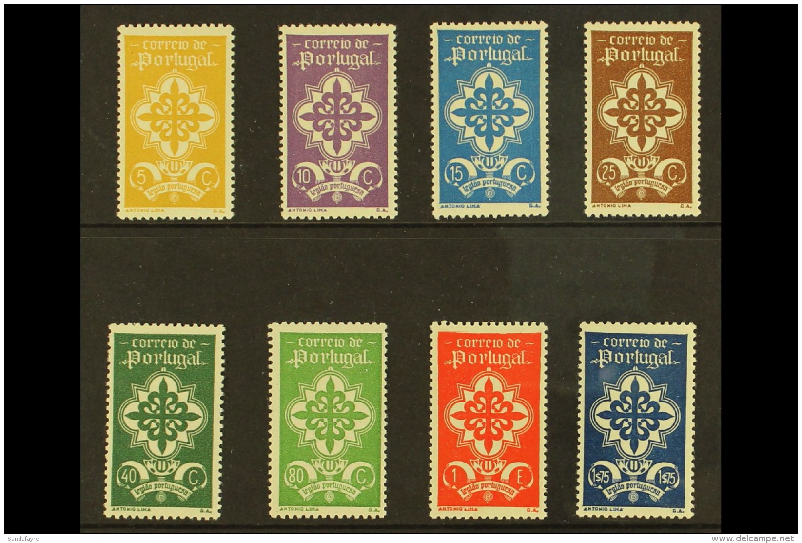 1940 Portuguese Legion Complete Set, Michel 606/613, Fine Mint. (8 Stamps) For More Images, Please Visit... - Other & Unclassified