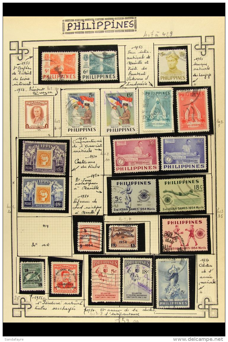 1900-97 ALL DIFFERENT COLLECTION Presented On Various Old Pages. A Mixed Mint &amp; Used Collection That Includes... - Filippijnen