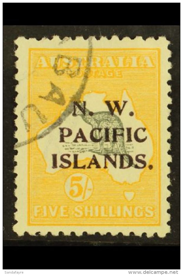 1915 - 16 5s Grey And Yellow, SG 92, Superb Well Centered Used. For More Images, Please Visit... - Papoea-Nieuw-Guinea