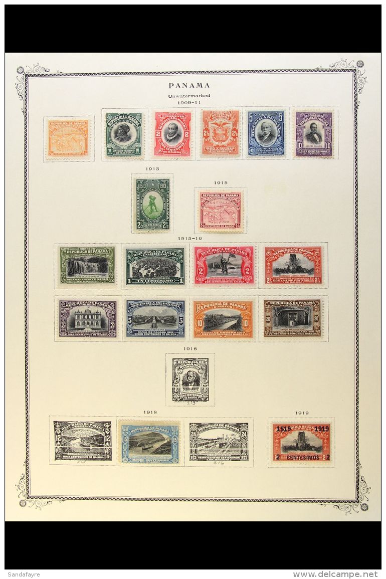 1906-1967 FINE MINT COLLECTION On Pages, ALL DIFFERENT, Inc 1906-07 Set, 1915-16 Exhibition Set, 1921 Independence... - Panama