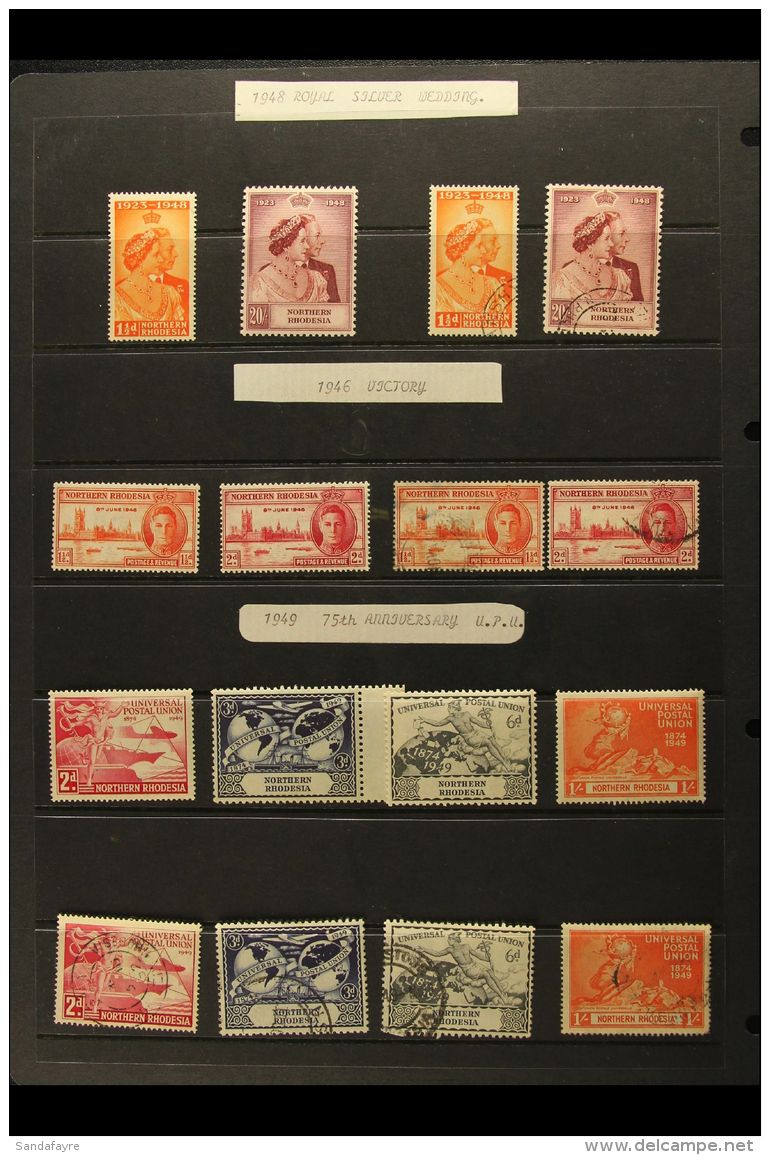 1929-1964 MINT AND USED COLLECTION With Commemoratives Complete (1935 Silver Jubilee To 1953 Coronation) Both... - Rhodésie Du Nord (...-1963)