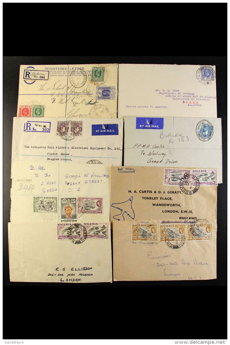 BUKURU - COVERS 1931-59 Incl. 1931 3d Registered Envelope With Manuscript Label, Other Registered And Airmail... - Nigeria (...-1960)