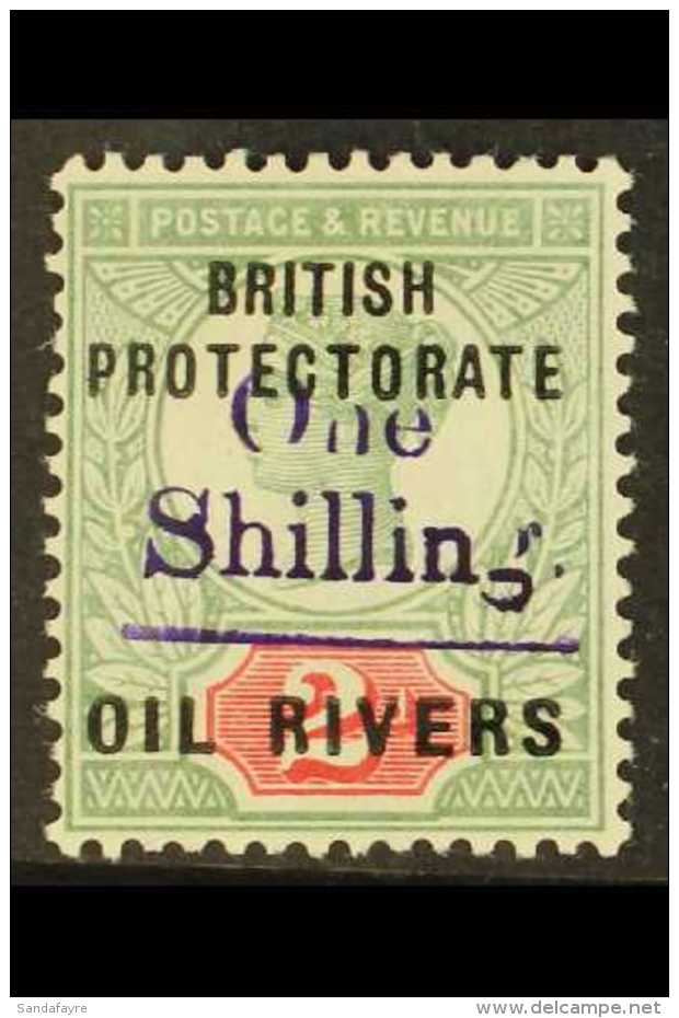 OIL RIVERS 1893 1s On 2d Ovptd Type 11 In Violet, SG 37, Very Fine And Fresh Mint. For More Images, Please Visit... - Andere & Zonder Classificatie