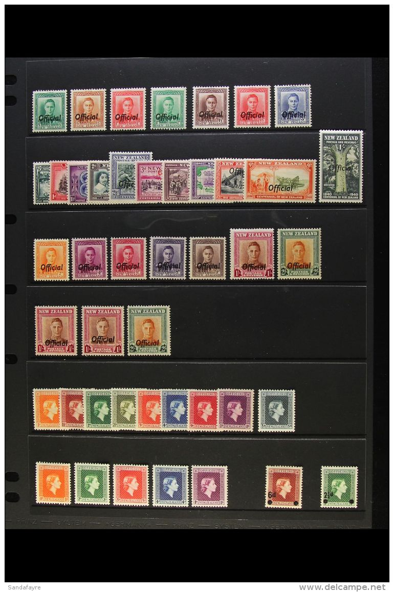 OFFICIALS 1938-61 COMPLETE FINE MINT COLLECTION With Some Additional Listed Varieties, Includes 1938-51 Set, 1940... - Andere & Zonder Classificatie