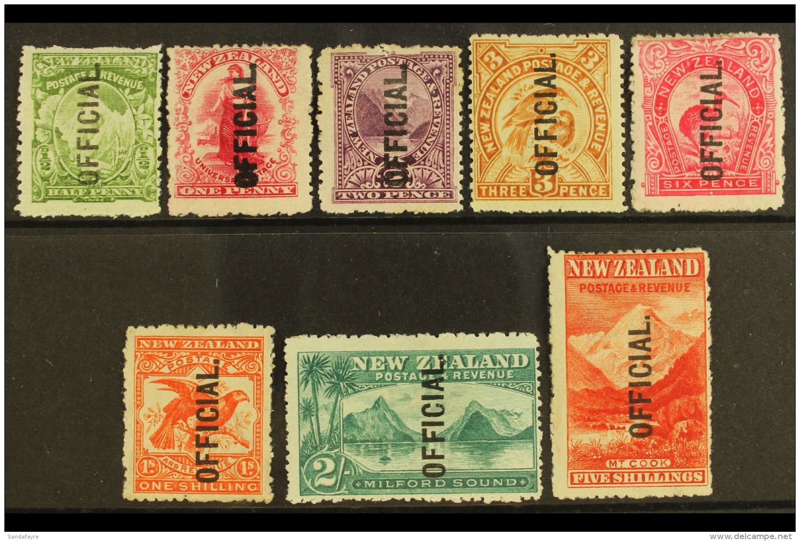 OFFICIALS 1907-11 Perf 14 Complete Basic Set From &frac12;d To 5s, SG O59/O67, Mint, The 6d With Some Minor Toning... - Sonstige & Ohne Zuordnung