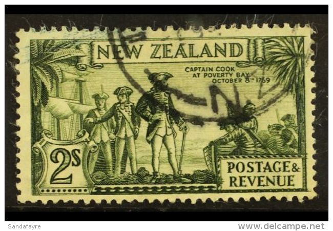 1936-42 2s Olive-green With "CAPTAIN COQK" Variety, Perf 14 X 13&frac12;, SG 589ea, Good Used. For More Images,... - Andere & Zonder Classificatie