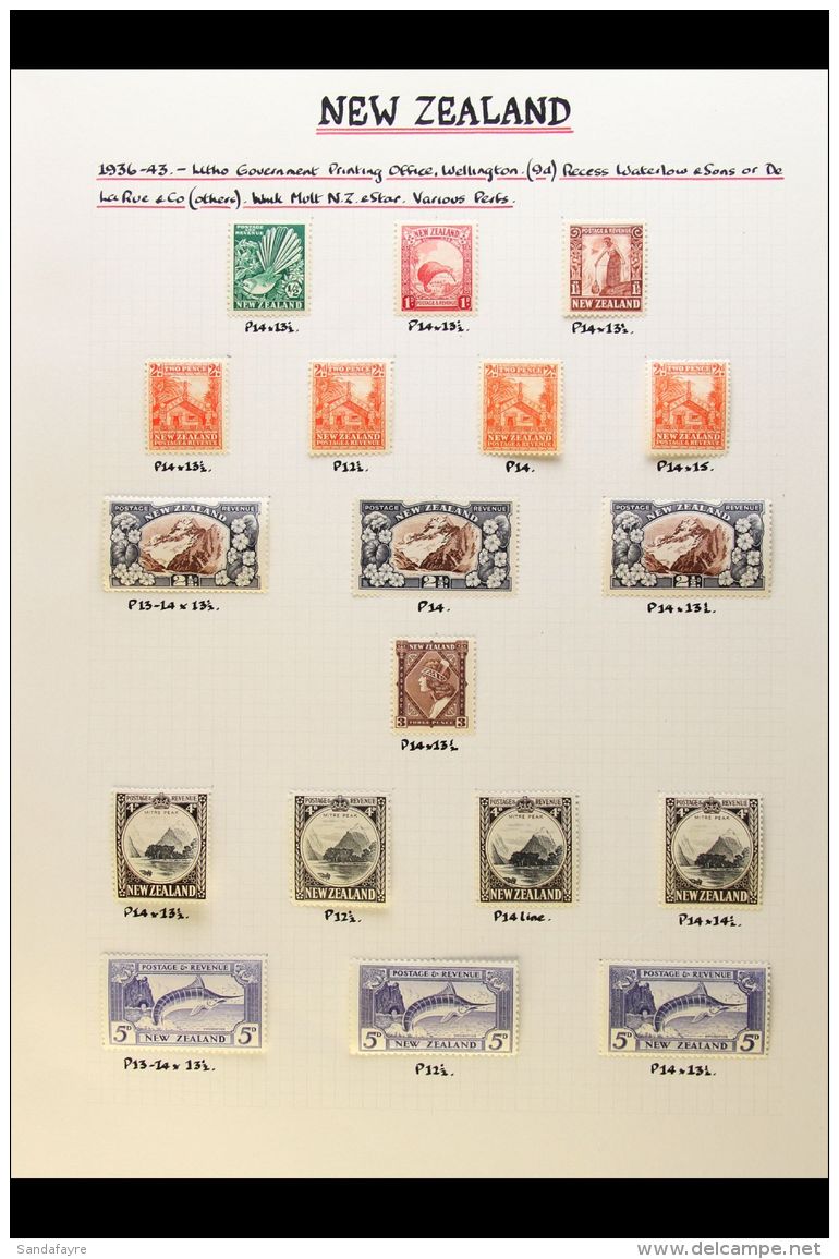 1936-1952 VERY FINE MINT COLLECTION Nicely Written Up On Album Pages. With 1936-42 Pictorial Definitives Set, Plus... - Sonstige & Ohne Zuordnung