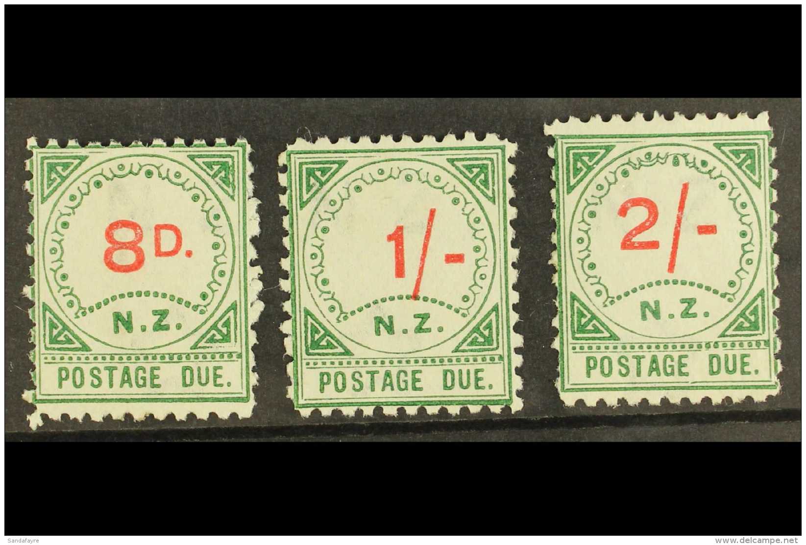 1899 POSTAGE DUE Type I Large "D" 8d, 1s And 2s SG D2/4, Fine Mint. (3 Stamps) For More Images, Please Visit... - Andere & Zonder Classificatie