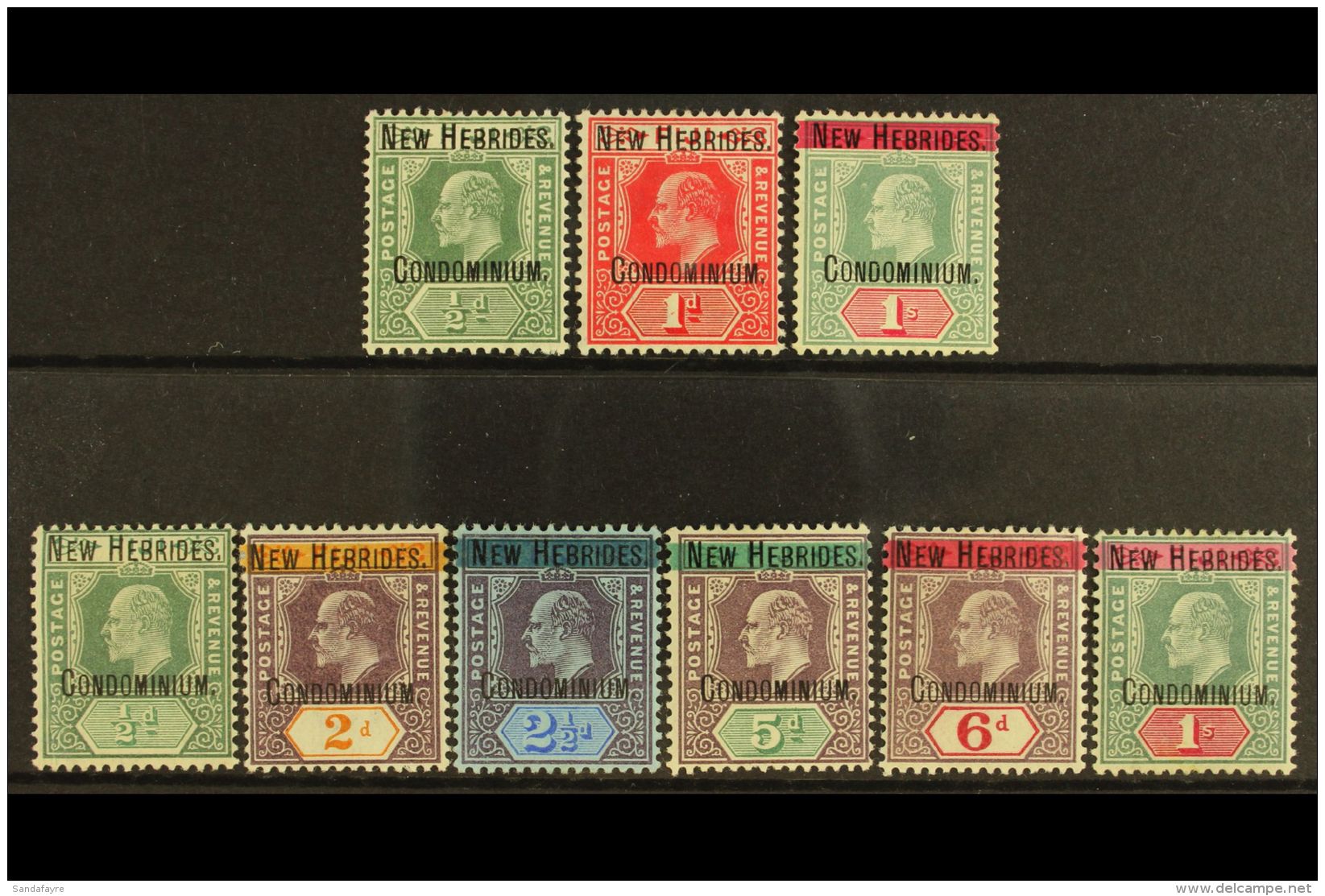 1908 Fiji Opt'd KEVII Set, SG 1a/9, Fine Mint (9 Stamps) For More Images, Please Visit... - Andere & Zonder Classificatie