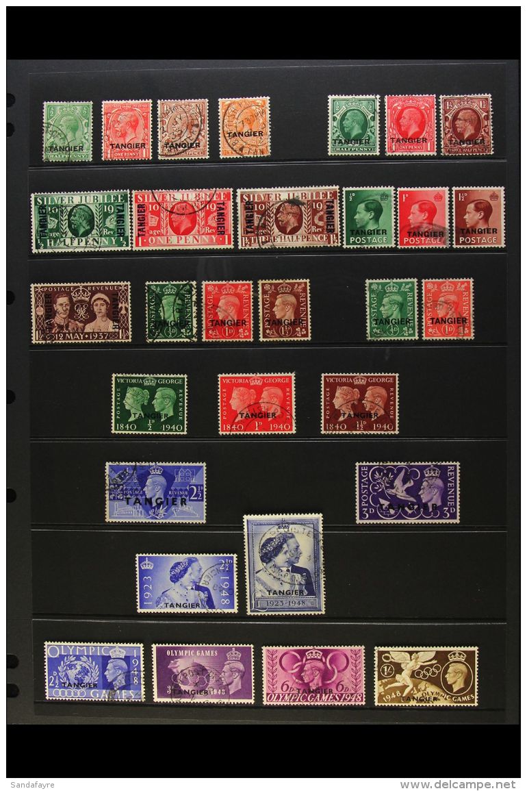 TANGIER 1927-51 USED COLLECTION On A Pair Of Stock Pages. Includes 1927-48 Complete, SG 231/260, 1949 Definitive... - Other & Unclassified