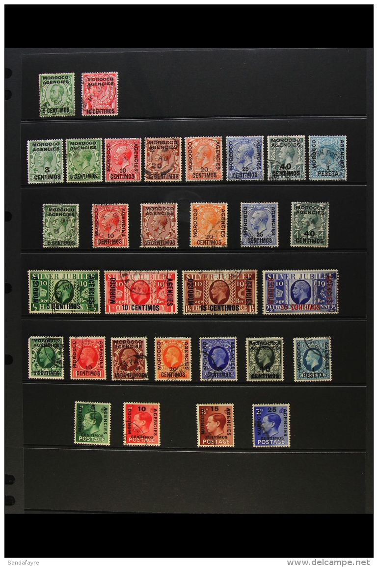 SPANISH CURRENCY 1912-37 USED COLLECTION On A Stock Page. Includes 1914-26 Set To 1p On 10d, 1925-31 Set, 1935... - Sonstige & Ohne Zuordnung