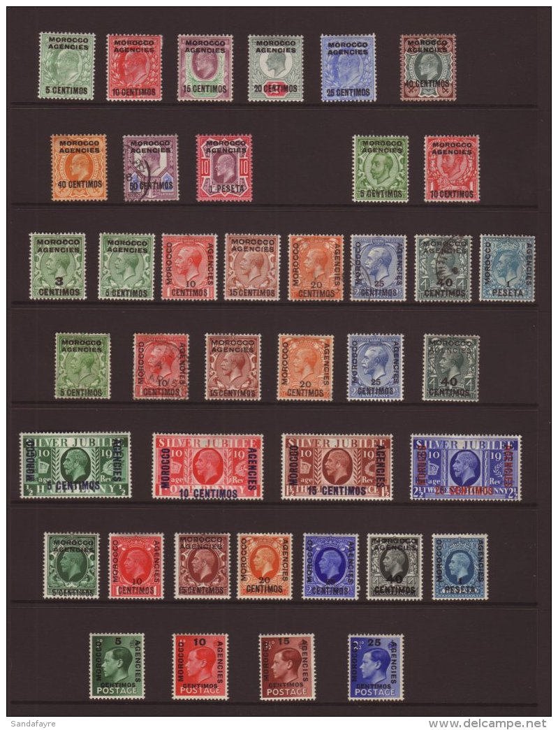 SPANISH CURRENCY 1907-37 MINT &amp; USED COLLECTION, Neatly Presented On A Stock Page. Includes 1907-12 Mint To 1p... - Andere & Zonder Classificatie