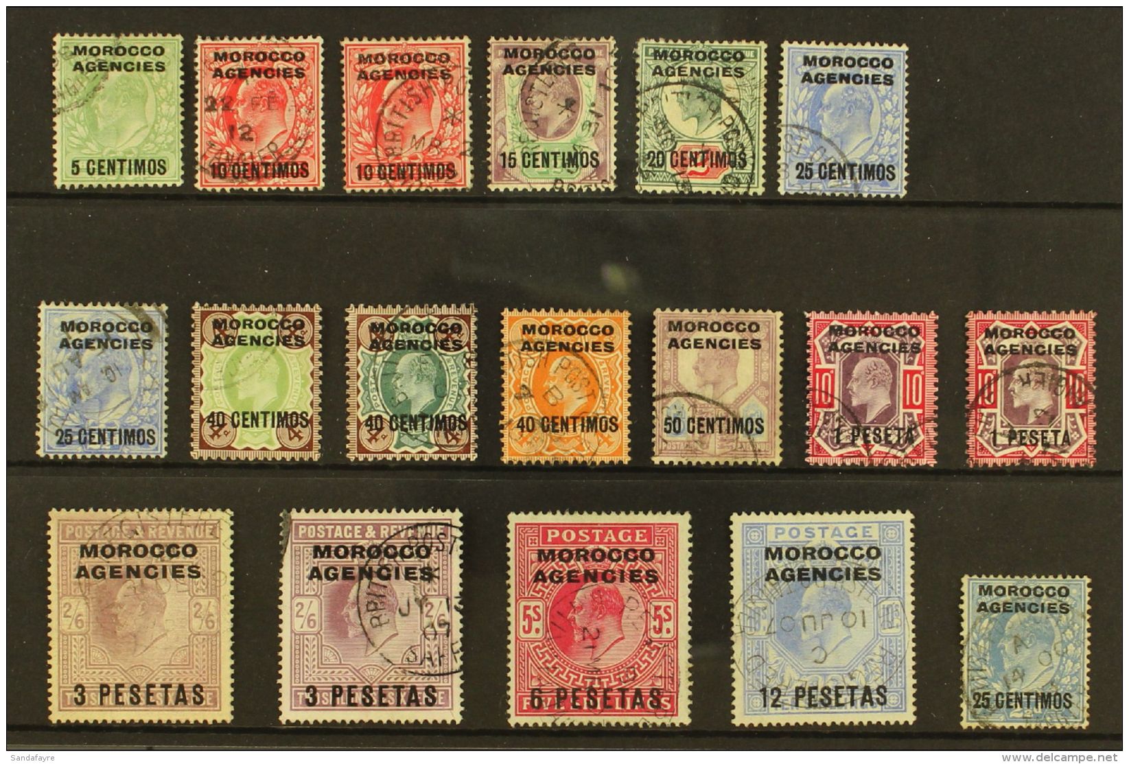 SPANISH 1907-12 KEVII USED SELECTION That Includes 1907-12 Complete "Basic" Set (SG 112/23) Plus Some Additional... - Autres & Non Classés
