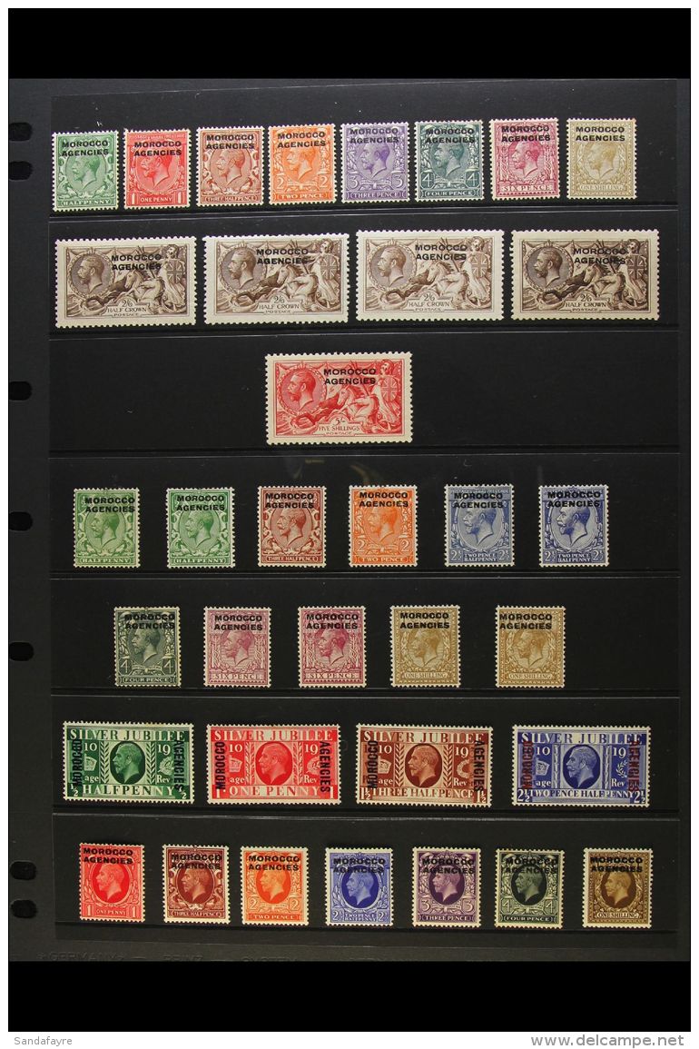 BRITISH CURRENCY 1914-37 MINT KGV COMPLETE COLLECTION. A Complete "Basic" Collection With "Extras" On Stock Pages... - Andere & Zonder Classificatie