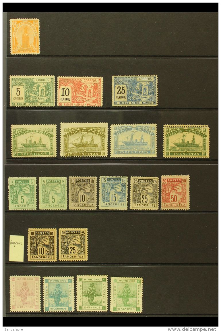 LOCAL POST STAMPS 1892-1898 All Different Mint Collection On Stock Cards, Inc Fez A Sefrou 1894 50c (unused,... - Sonstige & Ohne Zuordnung