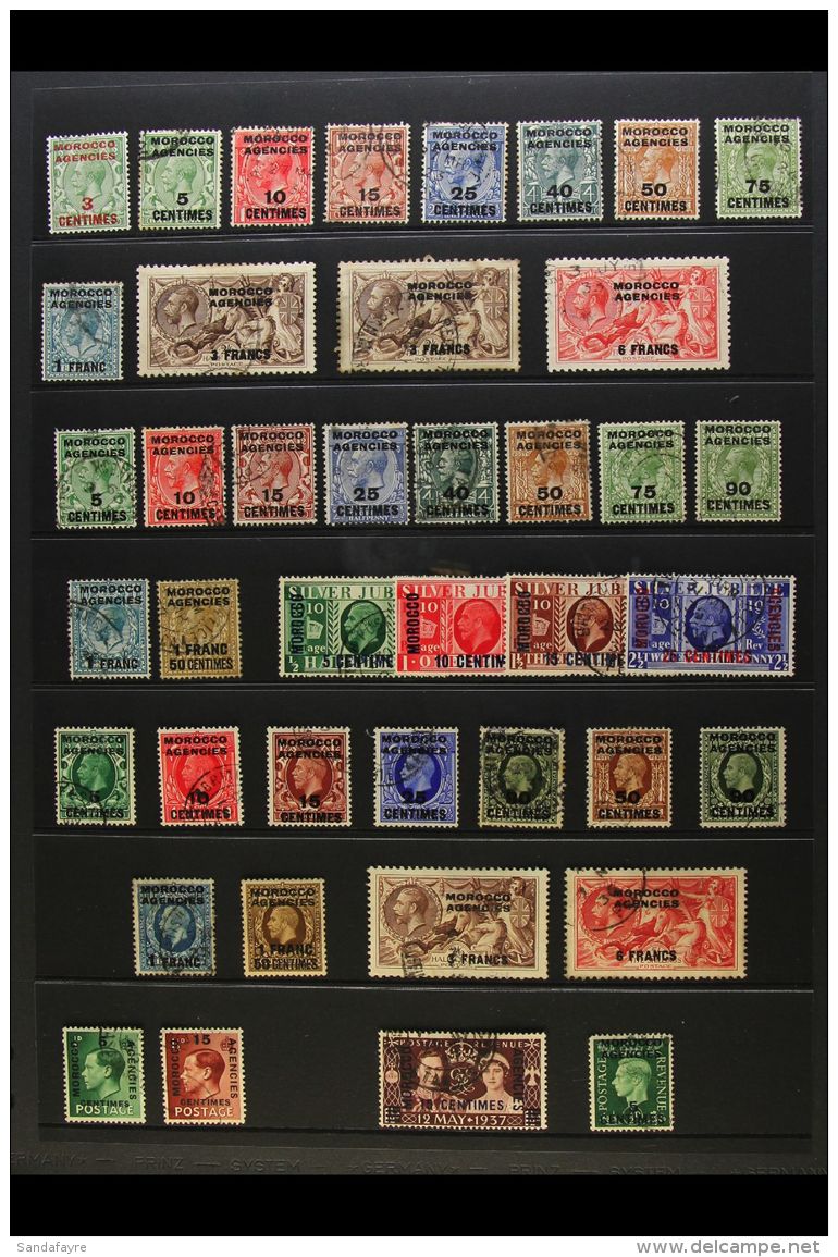 FRENCH CURRENCY 1917-37 COMPLETE USED COLLECTION Presented On A Stock Page, SG 191/230. An Attractive Complete... - Other & Unclassified