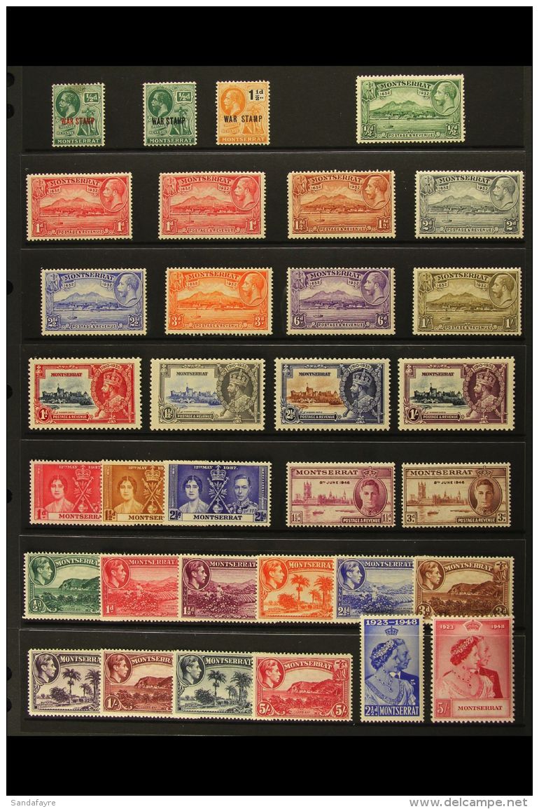 1917-1952 SMALL MINT COLLECTION An All Different Range On A Stock Page. Includes 1919 'War Stamp' Opt Range, KGV... - Montserrat