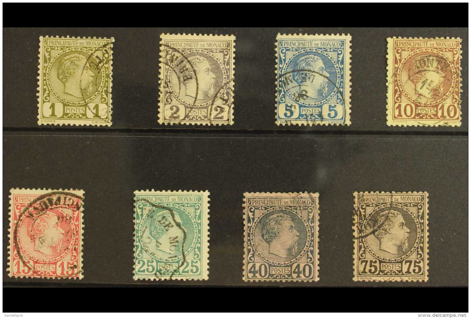 1885 Prince Charles III Set To 75c, Yvert 1/8, Good To Fine Used. (8 Stamps) For More Images, Please Visit... - Andere & Zonder Classificatie