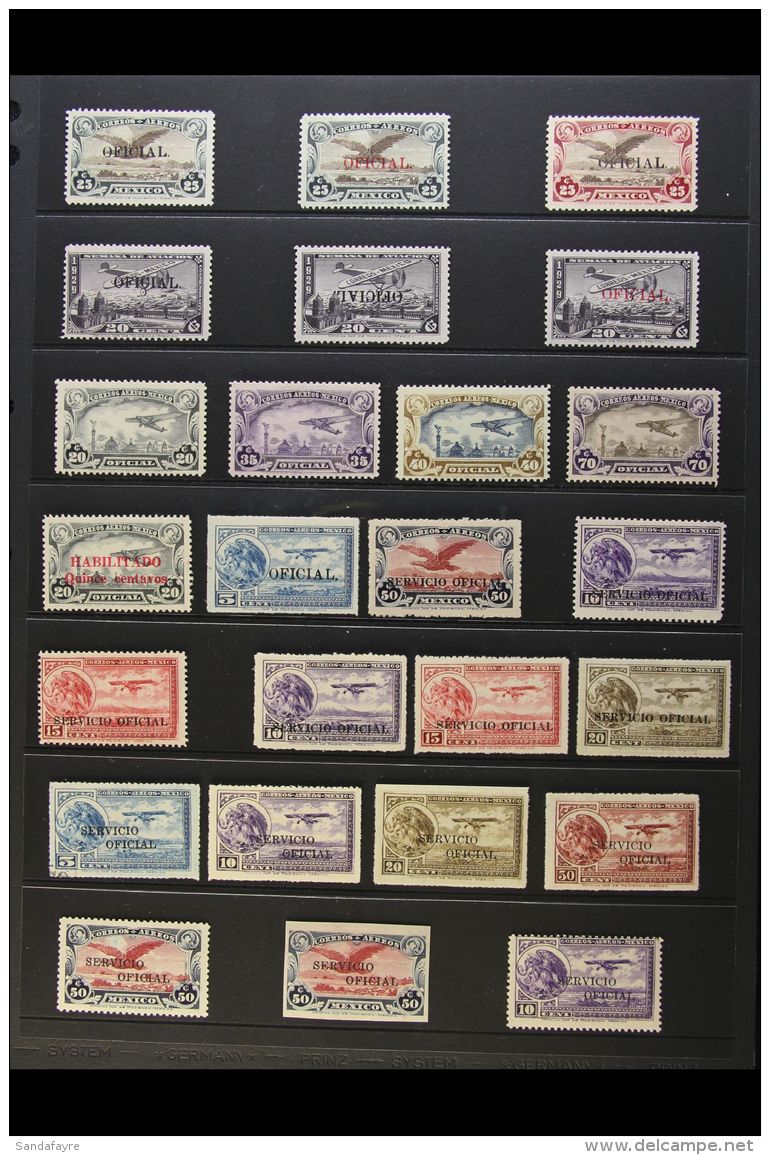 1929-34 AIR POST OFFICIAL FINE MINT COLLECTION A Highly Complete Collection, Presented On A Stock Page. Includes... - Mexico