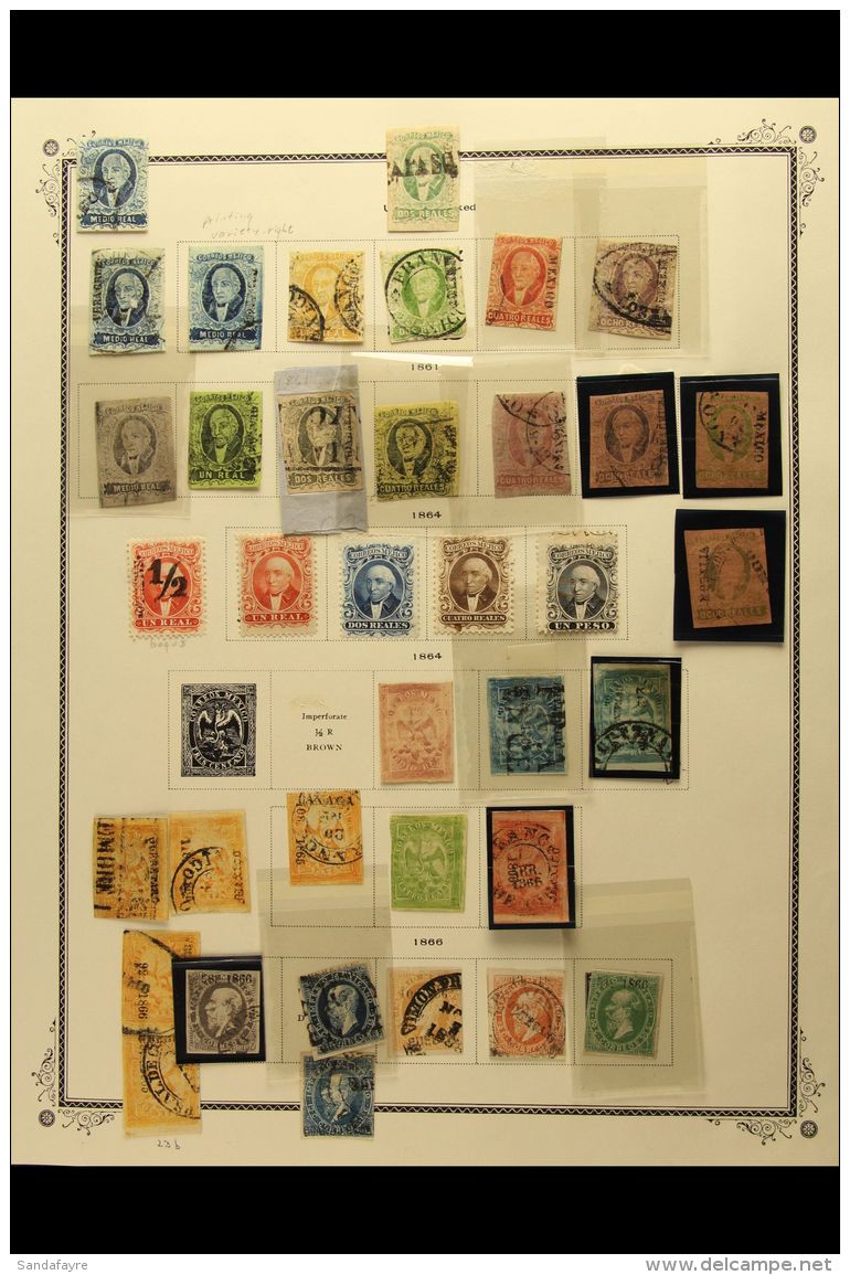 1856-74 EARLY CLASSICS COLLECTION A Mint And Used Collection Displayed On Three Pages And Which Includes A Lovely... - Mexico