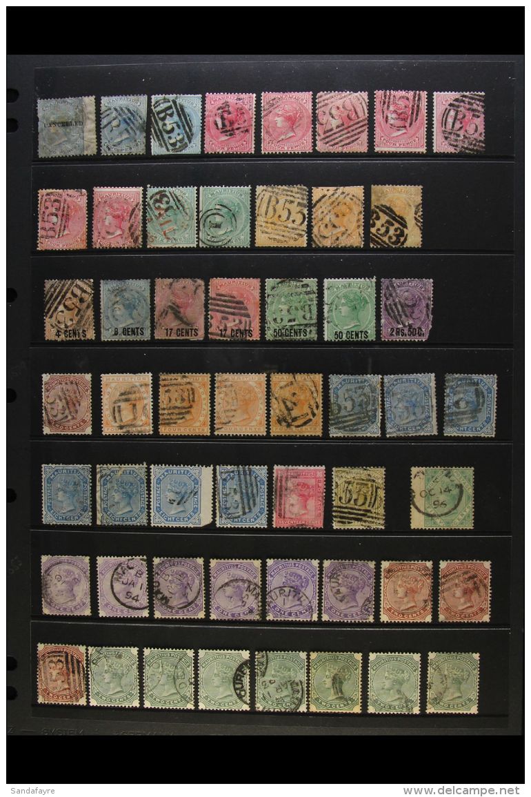 1863-1958 INTERESTING USED ACCUMULATION Presented Chronologically On A Set Of Stock Pages With Many Shades &amp;... - Mauritius (...-1967)