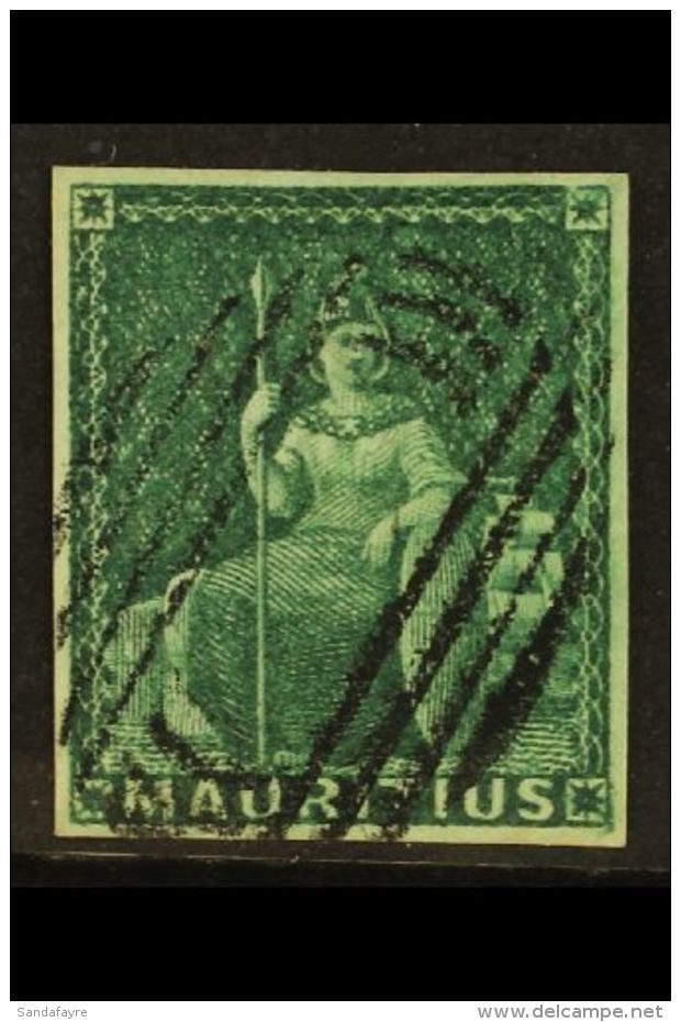 1858 (4d) Green, Britannia, SG 27, Superb Used With Large Even Margins And Deep Colour. A Beauty! For More Images,... - Mauritius (...-1967)