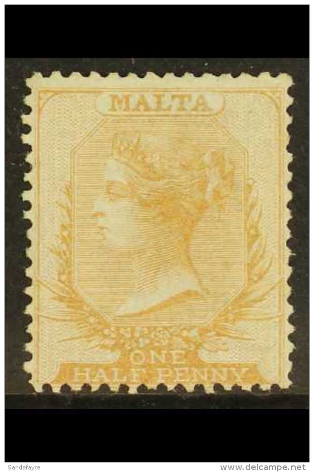 1860 &frac12;d Buff, SG 3, Very Fine Mint No Gum. Lovely Example Of This Delicate Issue. For More Images, Please... - Malta (...-1964)