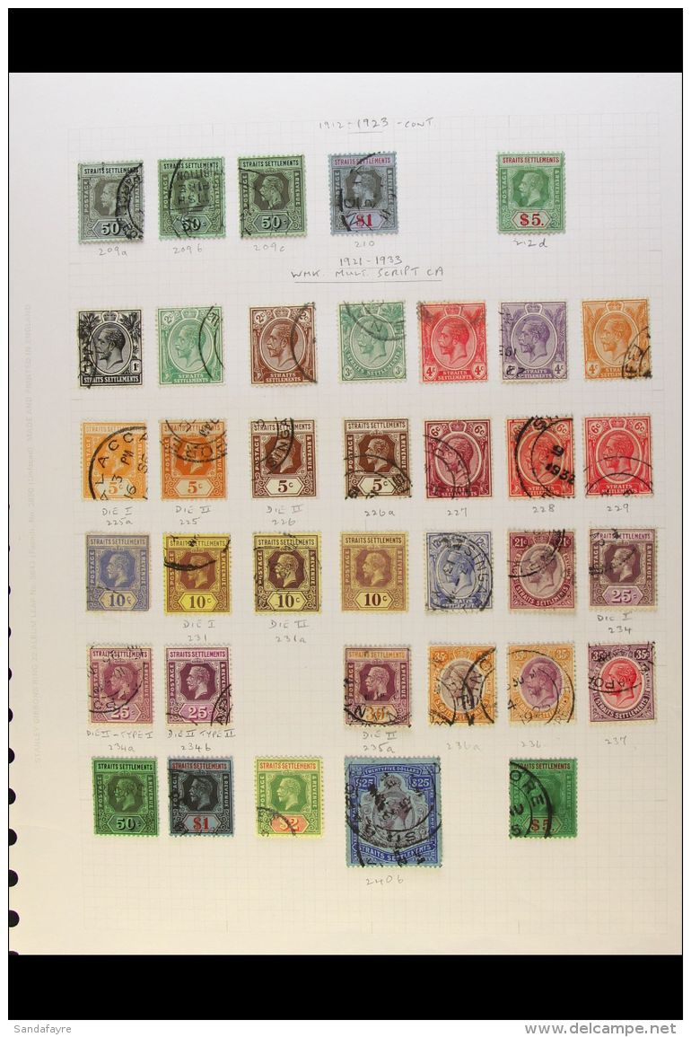 QV TO KGVI POWERFUL POSTALLY USED COLLECTION On Album Pages, Generally Good To Very Fine Condition, All Different... - Straits Settlements