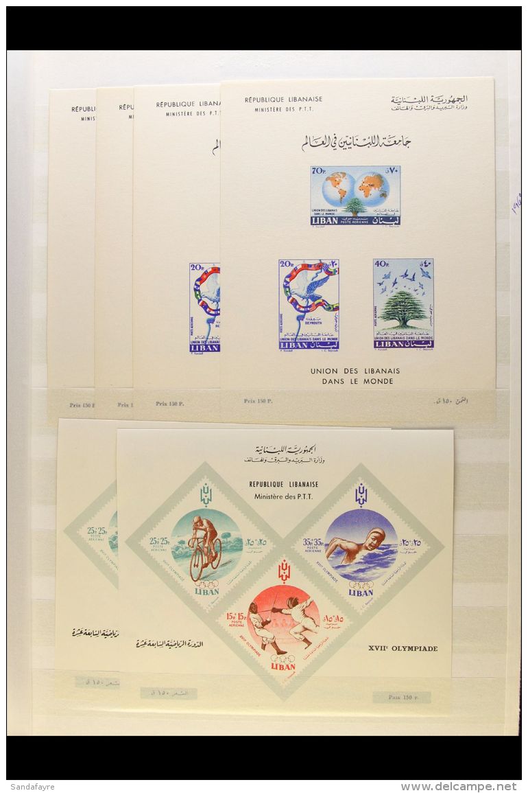 1960-1974 MINIATURE SHEETS. SUPERB NEVER HINGED MINT ACCUMULATION Of Mini-sheets With Some Duplication, Inc 1960... - Liban