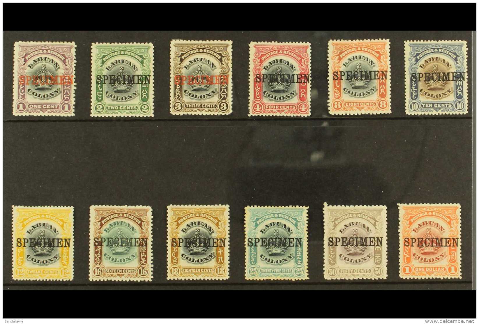 1902-03 'Crown' Complete Set Overprinted "SPECIMEN", SG 117s/28s, Very Fine Mint. (12 Stamps) For More Images,... - North Borneo (...-1963)