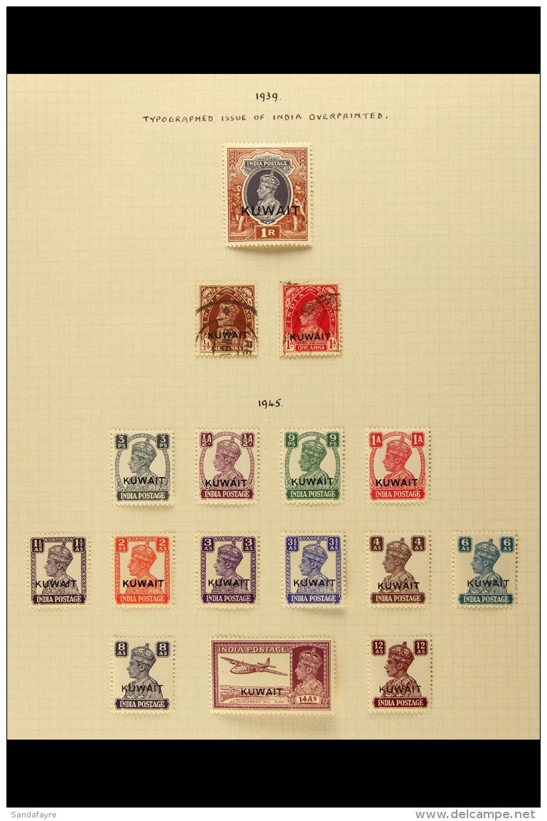 1923-61 INTERESTING COLLECTION ON PAGES Mixed Mint &amp; Used Issues Plus A Postmark &amp; Covers Range. Includes... - Koeweit