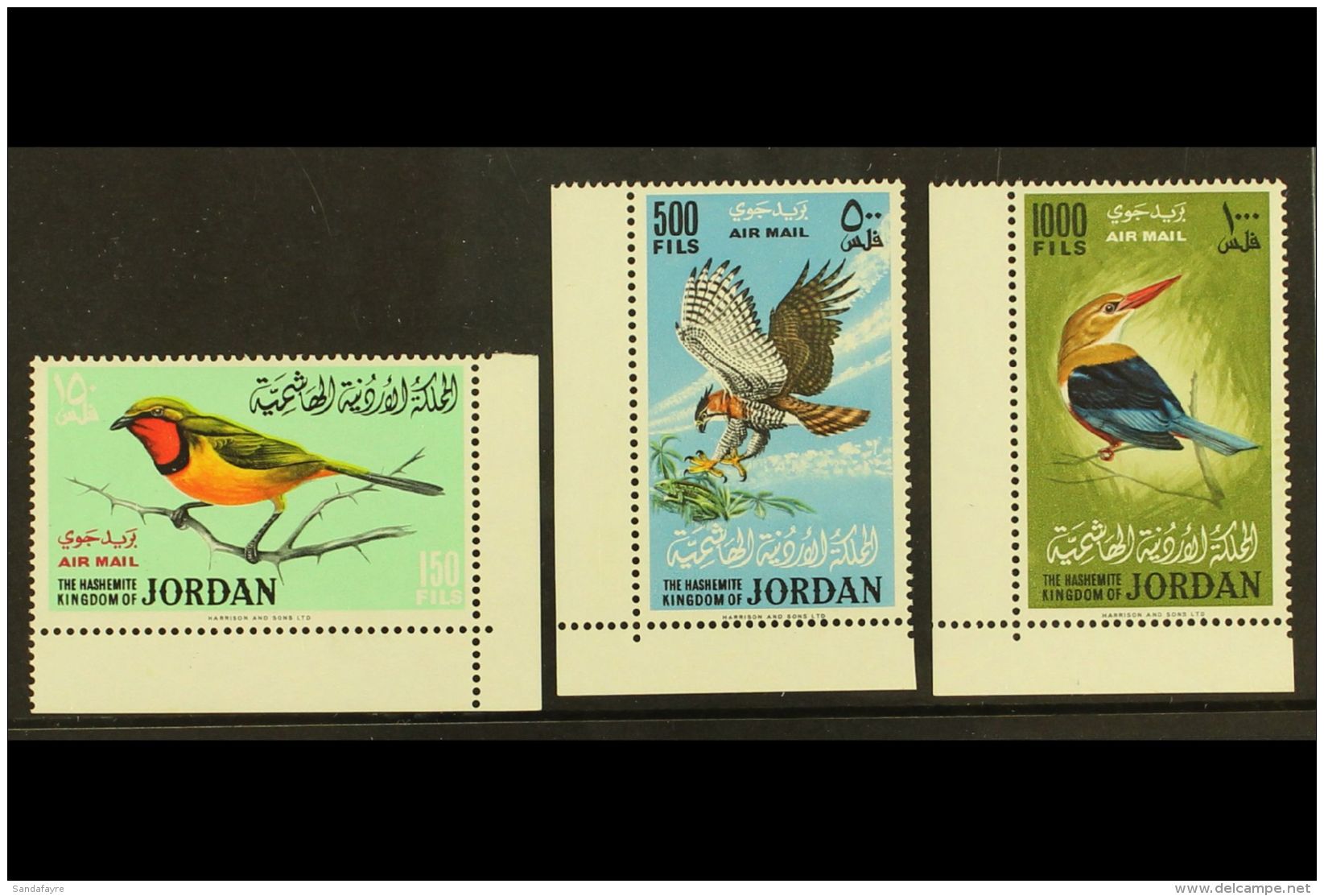 1964 Air Birds Complete Set, SG 627/29, Fine Never Hinged Mint, Very Fresh. (3 Stamps) For More Images, Please... - Jordanien