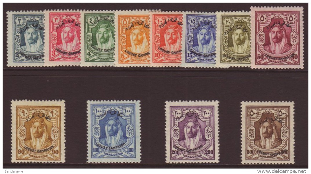 1930 Locust Campaign Set Complete, SG 183/94, Very Fine And Fresh Mint. (12 Stamps) For More Images, Please Visit... - Jordanië