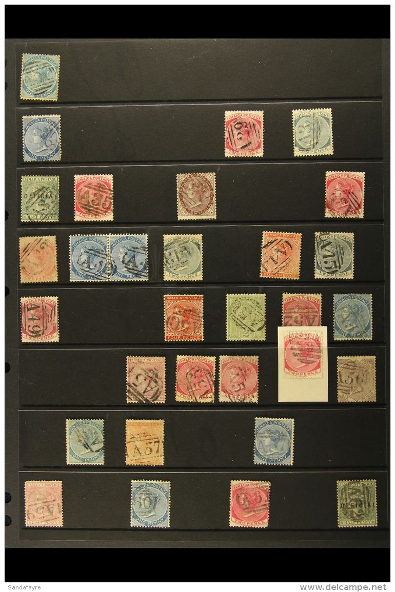 POSTMARK COLLECTION A Lovely Range Of Clear Numeral Cancels On Victorian Issues, Between AO1 Through To A78, Plus... - Jamaïque (...-1961)