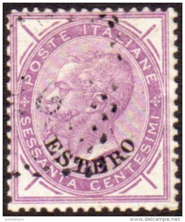 LEVANT - GENERAL ISSUES 1874 60c Lilac, Sass 8, Fine Used With Neat Light Cancel. Cat &euro;400 (&pound;340) For... - Autres & Non Classés