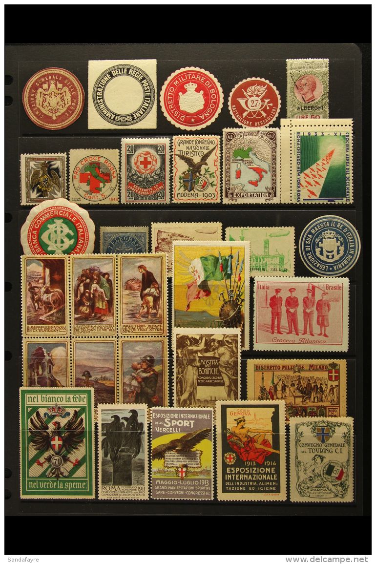 CINDERELLAS 1870's-1930's Interesting Collection/accumulation In Packets &amp; On Pages, Inc Delandre Labels,... - Non Classés