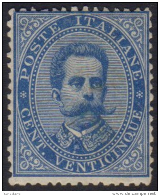 1879 25c Blue Umberto, Sassone 40, Very Fine Mint , Large Part Og, With Great Colour &amp; Full Perfs. Cat... - Ohne Zuordnung