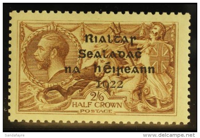 1922 2s6d Reddish Brown "Sea Horse" With Dollard Overprint, SG 18, Never Hinged Mint. For More Images, Please... - Sonstige & Ohne Zuordnung