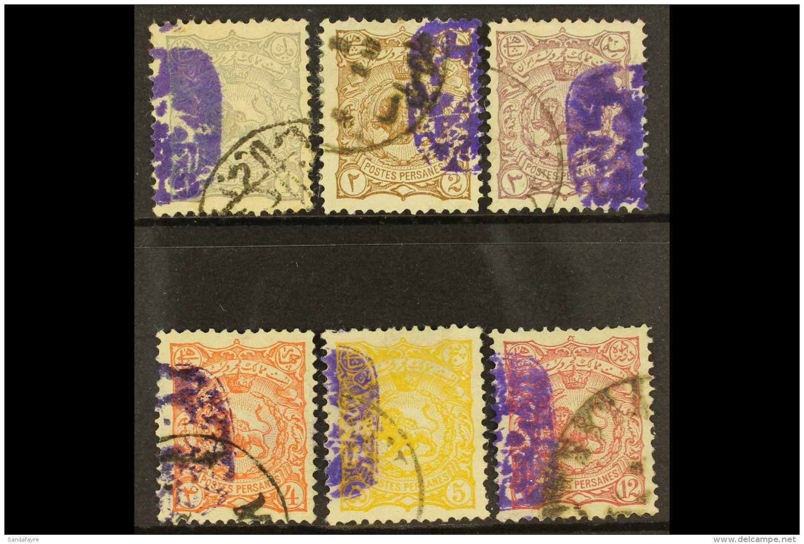 1900 Special Adjutant Provisional Issue, 1ch To 12ch (less 10ch), PP 190/4 &amp; 196, Fine Used, Each Signed... - Iran
