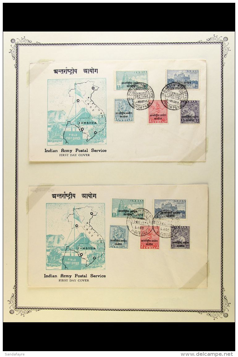 INDIAN CUSTODIAN FORCES 1954-1968 Very Fine Collection Of ILLUSTRATED FIRST DAY COVERS. With International... - Other & Unclassified