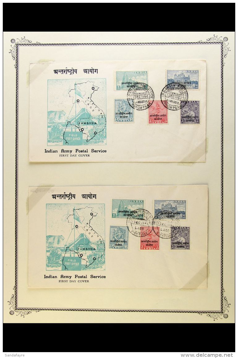 INDIAN CUSTODIAN FORCES 1954-1968 Very Fine Collection Of ILLUSTRATED FIRST DAY COVERS. With International... - Andere & Zonder Classificatie