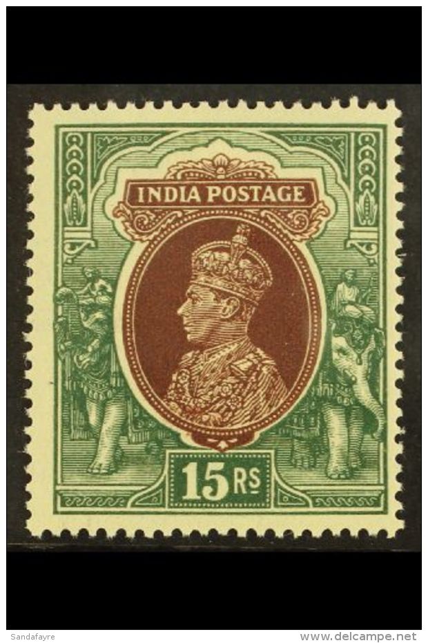 1937-40 15r Brown &amp; Green, SG 263, Very Fine Mint For More Images, Please Visit... - Andere & Zonder Classificatie