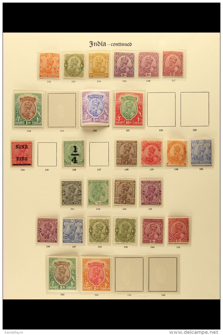 1911 - 1935 SUPERB MINT SELECTION Lovely Fresh Mint Geo V Range With 1911 Vals To 1r Including Many Listed Shades,... - Other & Unclassified
