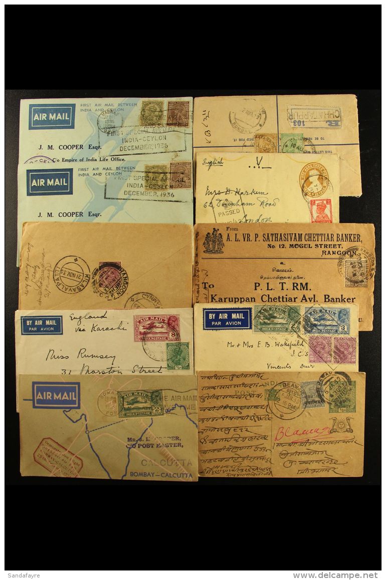 1880's-1985 Covers &amp; Cards Hoard, Inc Airmail &amp; Registered Items, Multiple Frankings, Various Postal... - Andere & Zonder Classificatie