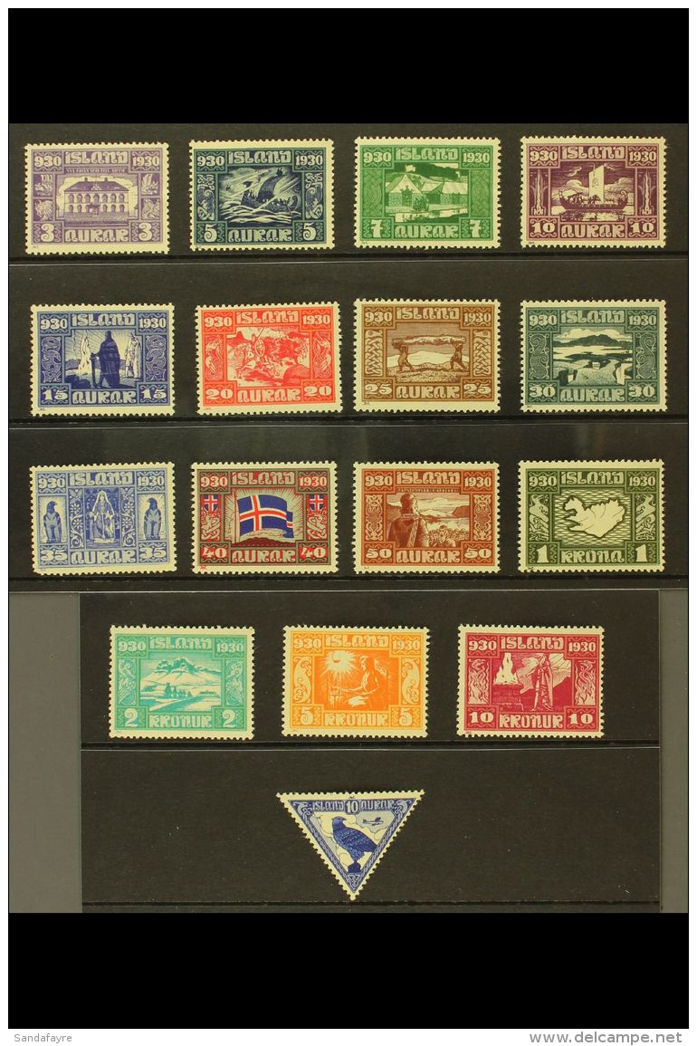 1930 Parliamentary Millenary Celebration Complete Set, Facit 173/188, Fine Mint. (16 Stamps) For More Images,... - Andere & Zonder Classificatie