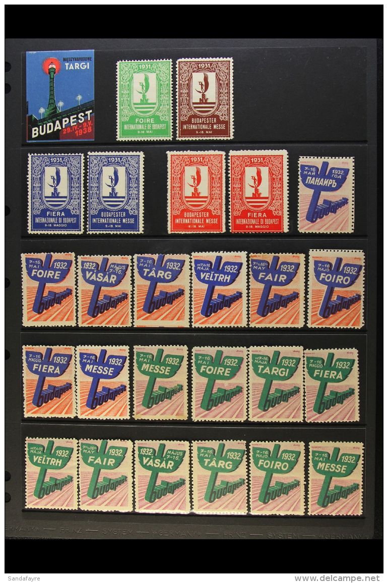 CINDERELLAS 1931-1938 Fine Mint (some No Gum As Issued) Collection Of BUDAPEST EXHIBITION Poster Stamps Presented... - Sonstige & Ohne Zuordnung