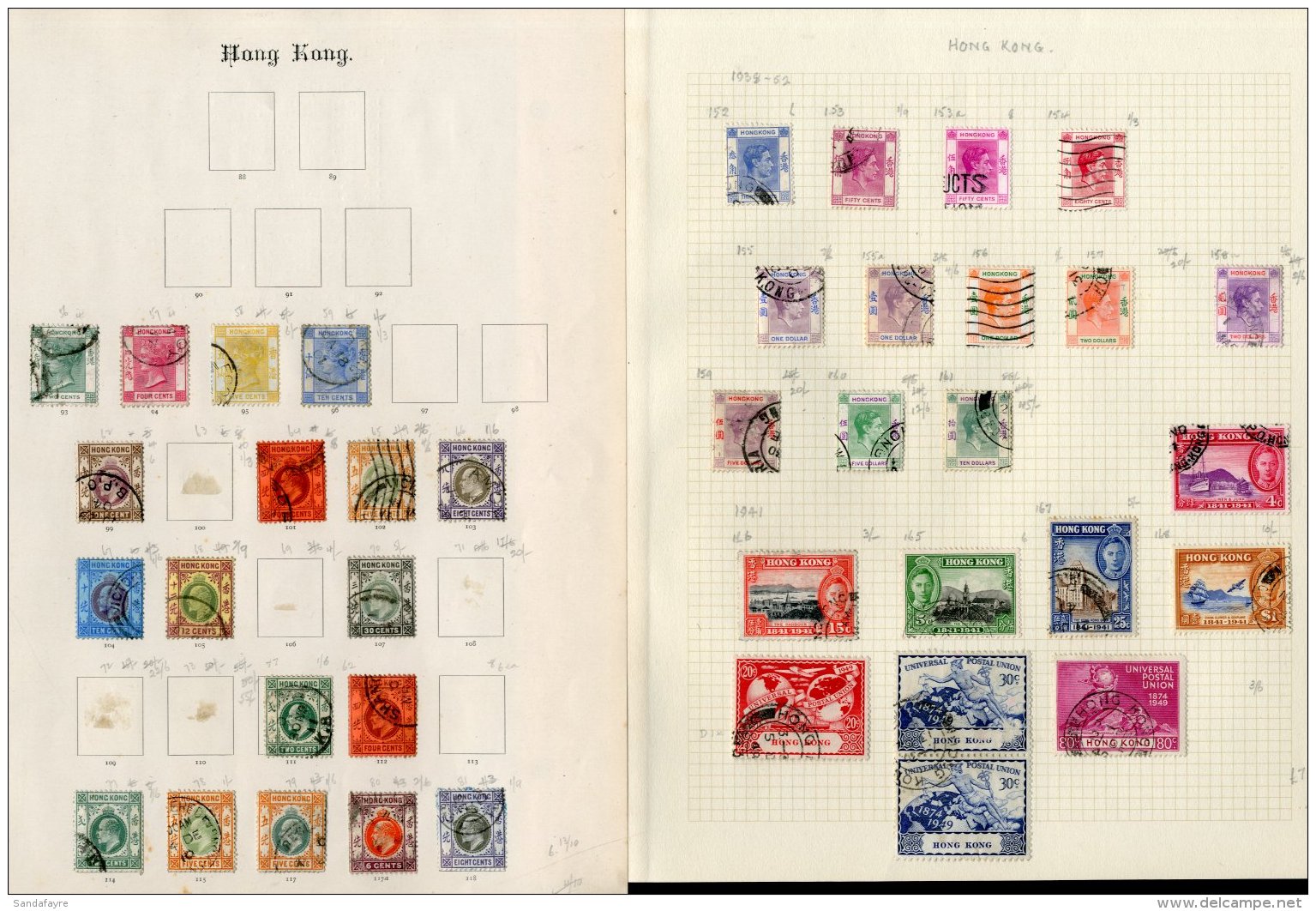 1863-1949 USED COLLECTION On Pages, All Different, Inc 1863-71 Vals To 30c, 1882-96 Vals To 30c Green (x2 Shades),... - Autres & Non Classés