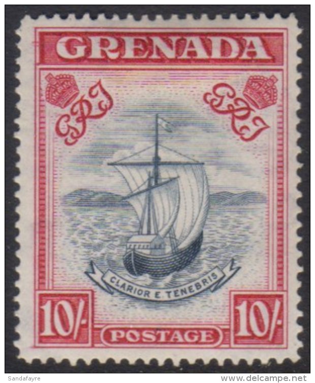 1938-50 10s Slate-blue &amp; Carmine Lake (wide) Perf 14, SG 163d, Very Fine Mint For More Images, Please Visit... - Grenade (...-1974)