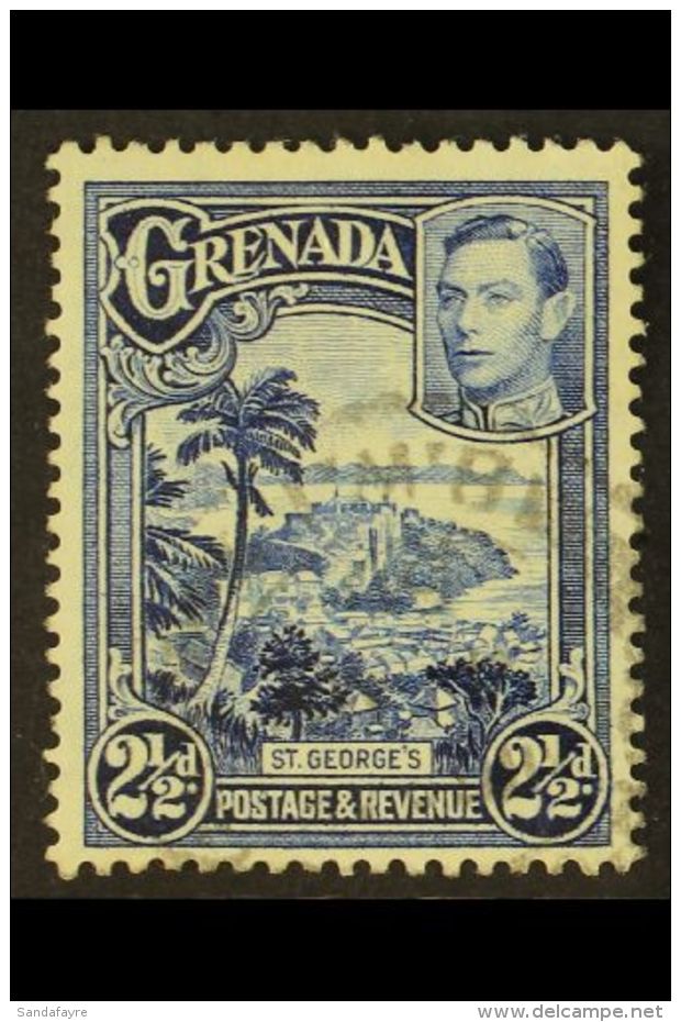 1938 2&frac12;d Bright Blue, Geo VI, Variety "perf 12&frac12; X 13&frac12;", SG 157a, Very Fine Used. For More... - Grenada (...-1974)