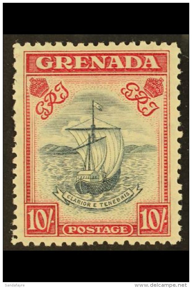 1938 10s Slate Blue And Bright Carmine, Perf 12, SG 163c, Very Fine And Fresh Mint. Rare Stamp. For More Images,... - Grenade (...-1974)